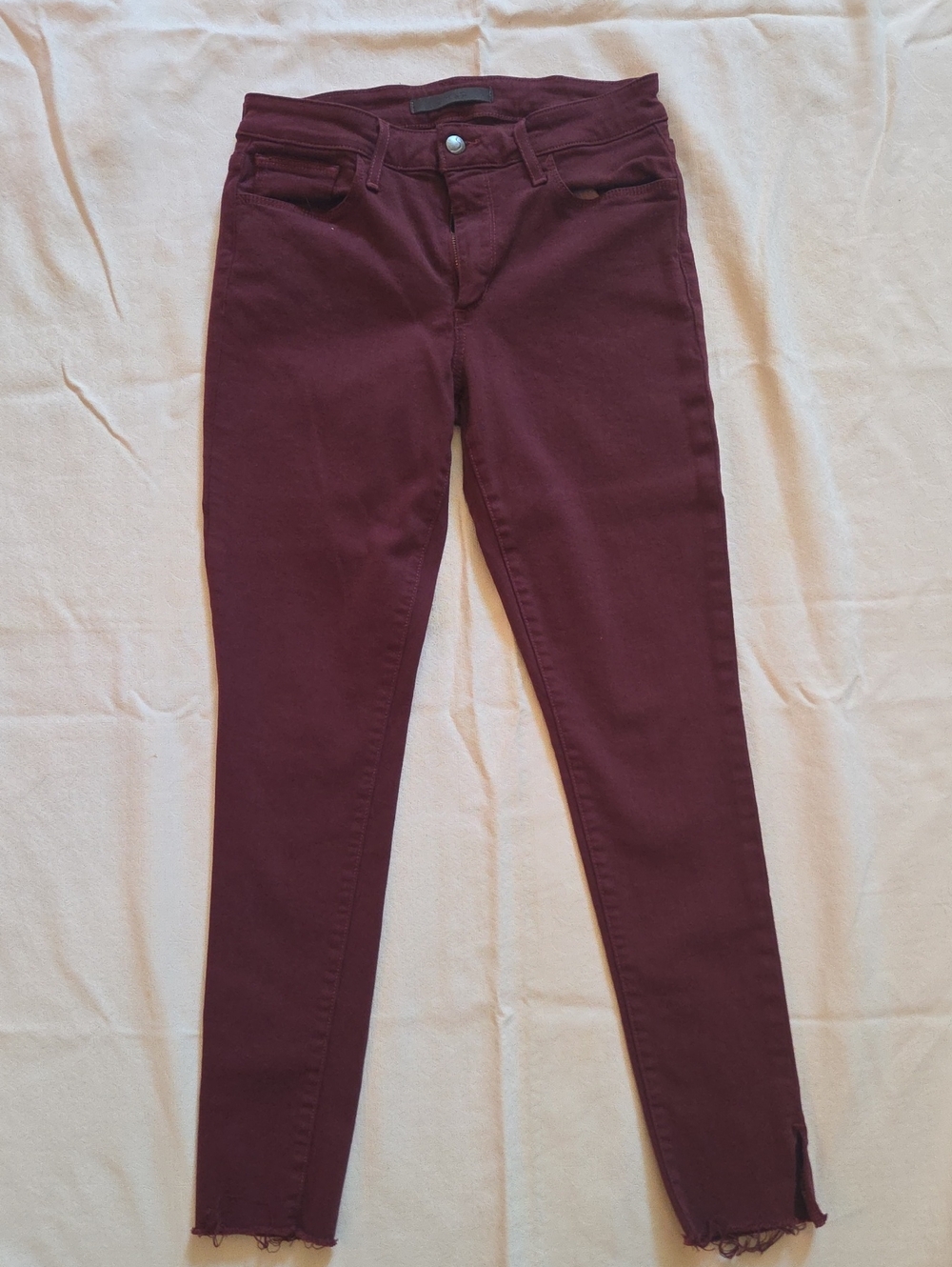 Joe's Jeans wine red skinny jeans